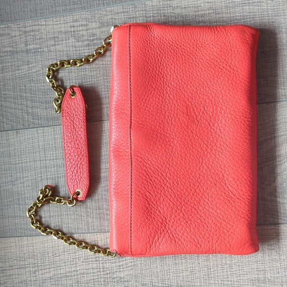 J. Crew coral leather clutch - Picture 12 of 12